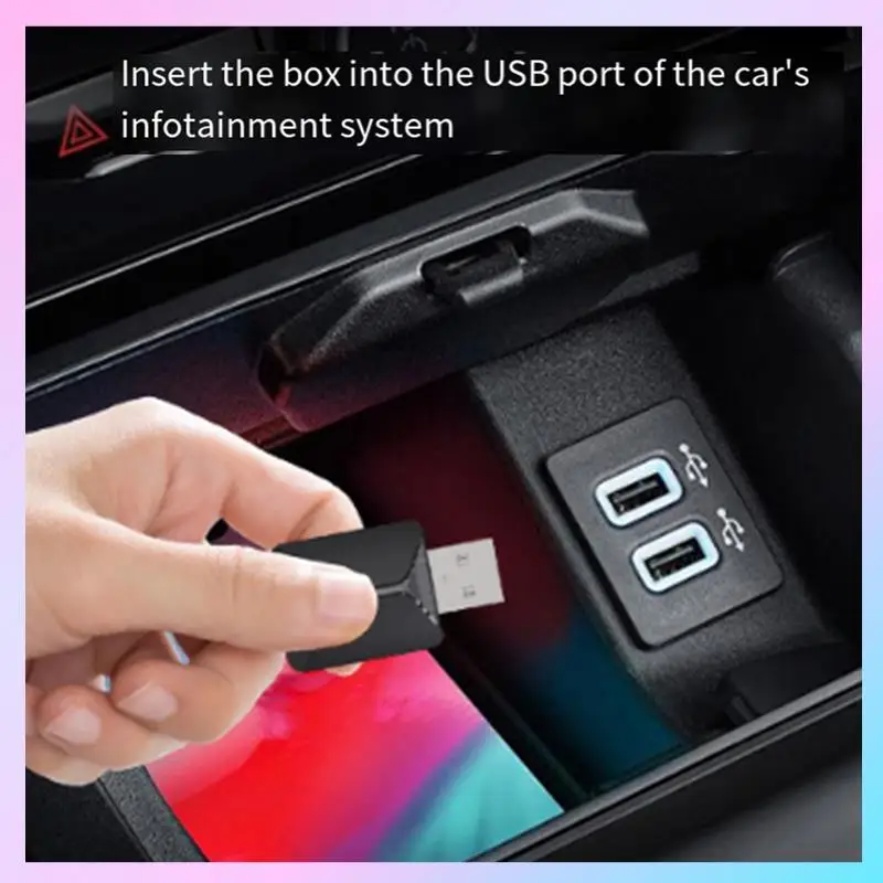 AB25-Carplay ボックス Wifi4 伝送速度プラグアンドプレイ有線 Carplay からワイヤレス Carplay