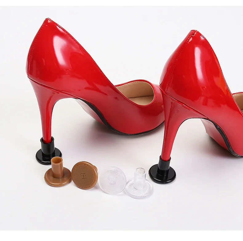 Runde Schutzkappen für hohe Absätze, Ersatzspitzen für Stiletto-Absätze, rutschfeste und geräuschreduzierende Absatzschoner für Damen-High-Heels – Detail 10