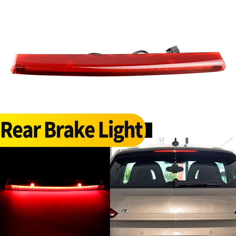 

1 шт. светодиодный стоп-сигнал 12В 3Вт для установки на верхней части кузова автомобиля, для VW Scirocco 2009-2016, Golf Mk5/GTI/R32 2005-2009, Polo Mk4 2003-2008, красный стоп-сигнал