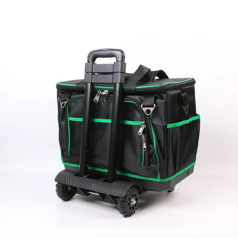 Wheeled Tool Kit Robust and Durable Multifunctional Maintenance Rod Toolbox Hardware Tools Thickened Wear-resistant Storage Bag