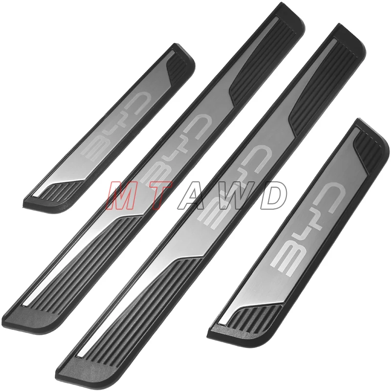 For BYD Shark Sealion 6 Seal U 2021-2026 Stainless Chrom Car Door Sill Scuff Kick Plate Guard Pedal Protector Cover Trim Styling