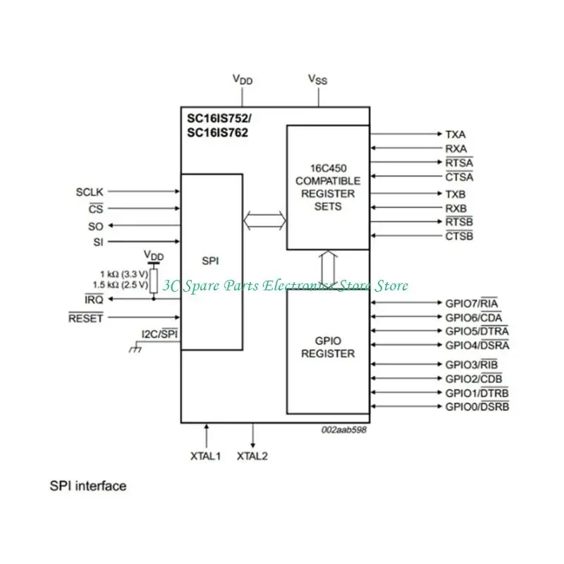 SZ SC16IS752 RS485 Converters Module Supports 115200Bps Data Transfer Rate