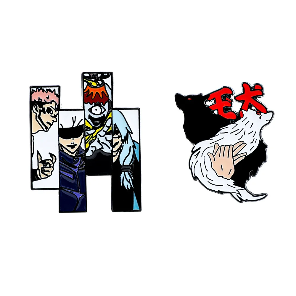 

Hot-blooded Anime Jujutsu Kaisen Brooch Badge Brooch Vitality Satoru Gojo Brooches for Friends Jewelry Accessorie Gift