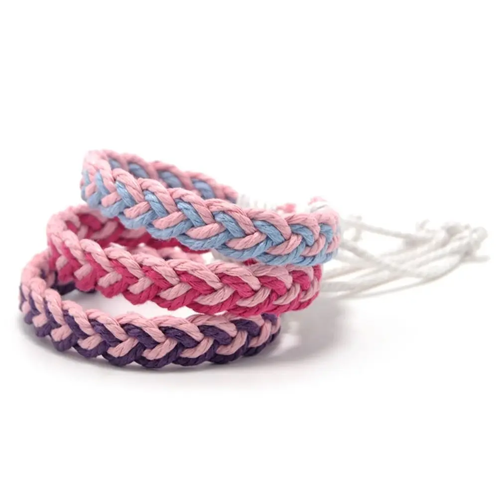 Multicolour Braided String Bracelet Cotton and Linen Handmade Colorful Woven Bracelet Textured Ornament Braid Bracelet Summer