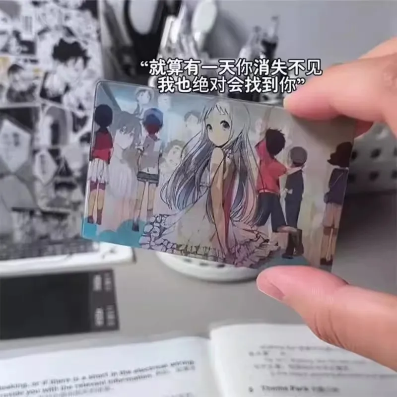 بطاقة عدسية ديناميكية إبداعية فريدة من نوعها عالية الجودة من Anohana Menma، بطاقة قابلة للجمع، هدية عيد الميلاد وعيد الميلاد #3