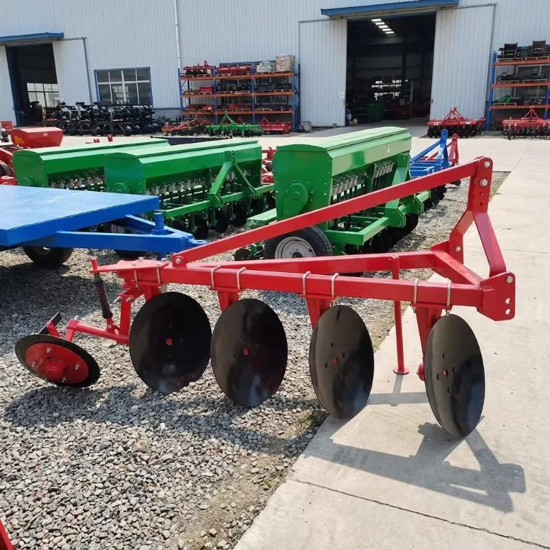 Heavy Duty 4 Disc Agricultural Plow High Efficiency Adjustable Design With Reinforced Frame Suitable For Farmland Soil Turning