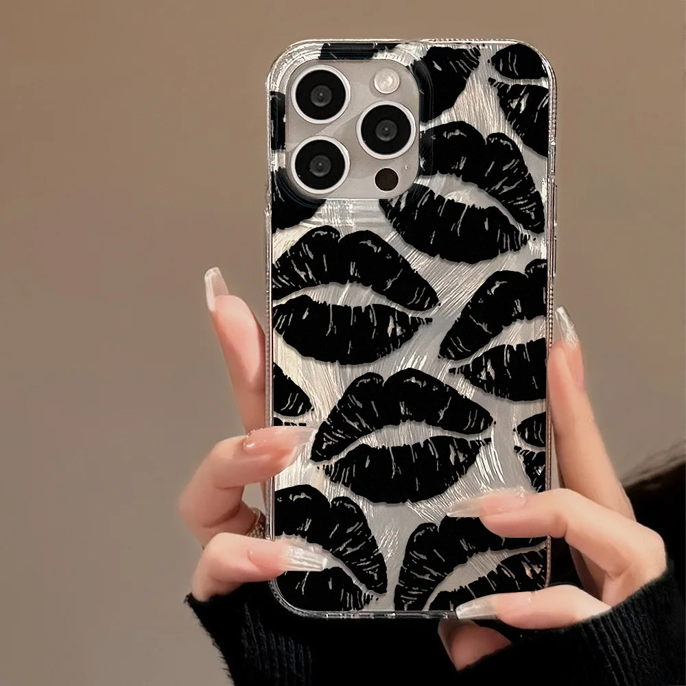 Love HeartสําหรับiPhone 13 11 12 14 15 16 Pro MaxกรณีFunda iPhone 15 14 16 Plusกันกระแทกนุ่มเลเซอร์เงิน