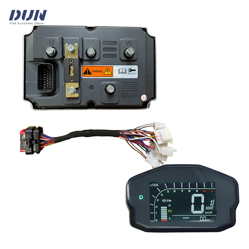 

VOTOL EM300S Peak 700A 8KW-10KW Brushless DC Controller with DKD Speedometer Display For Wheel Hub Mid-Drive Motor
