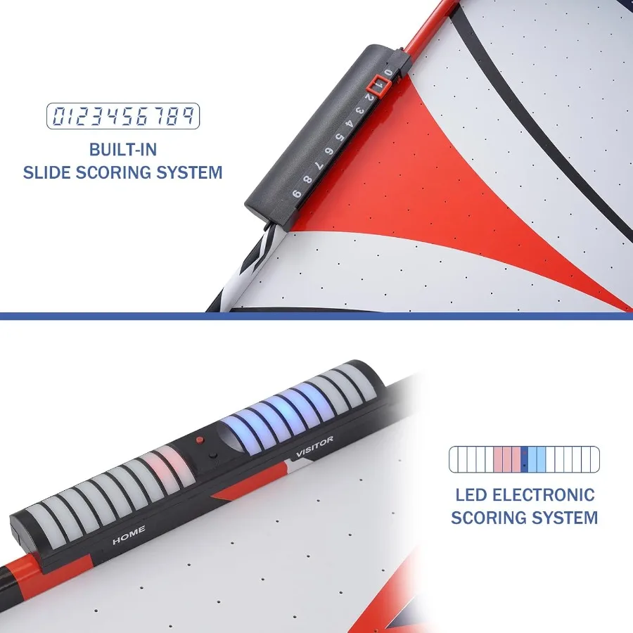 Air Hockey Table Indoor Hockey Arcade Game Table with 2 Pucks 2 Pushers LED Scoreboard Powerful 12V Motor Ideal for Adults and