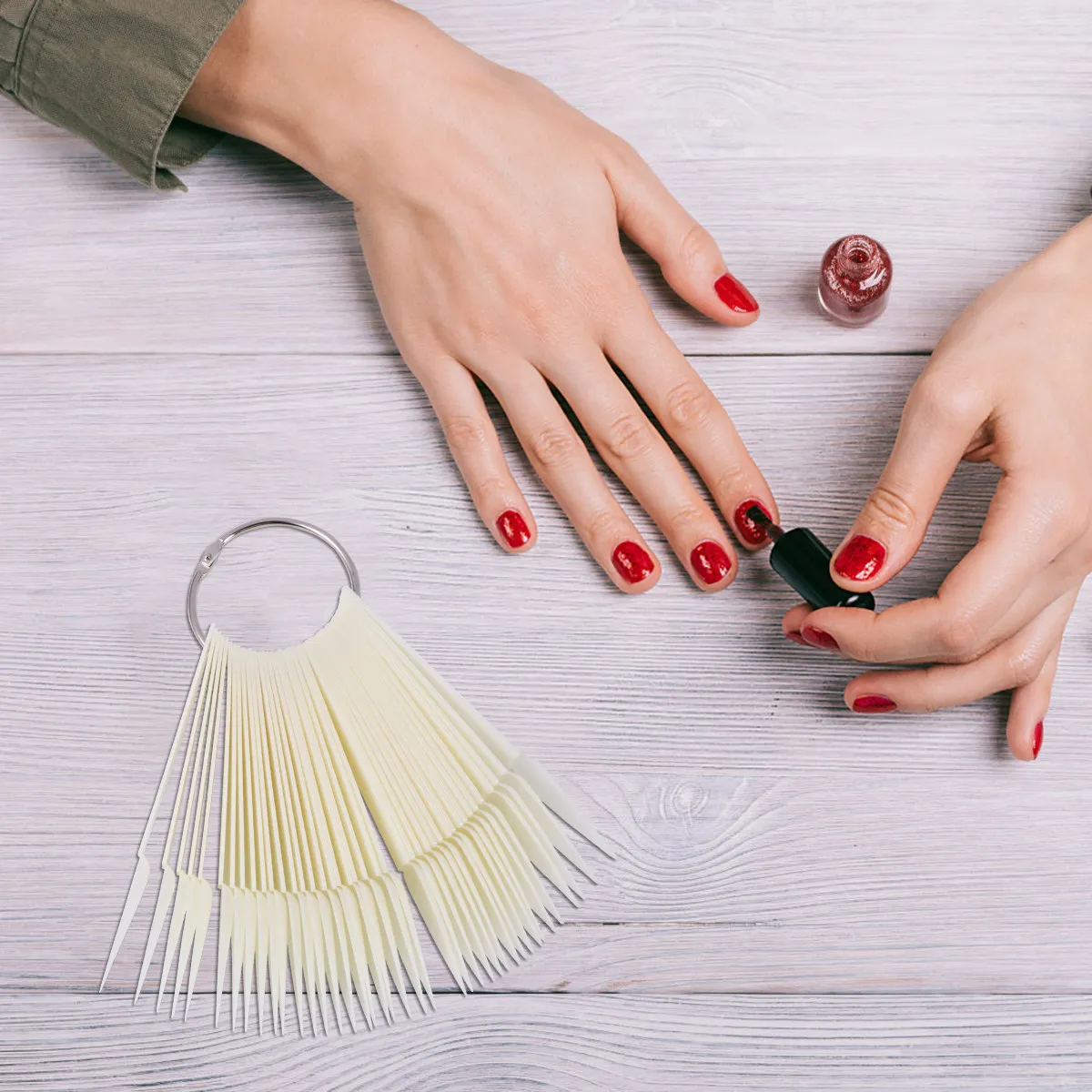 

160Pcs Acrylic Nail Tips Display Stand for Nail Art Color Card Holder Professional Salon Manicure Tool Sharp Tip Color