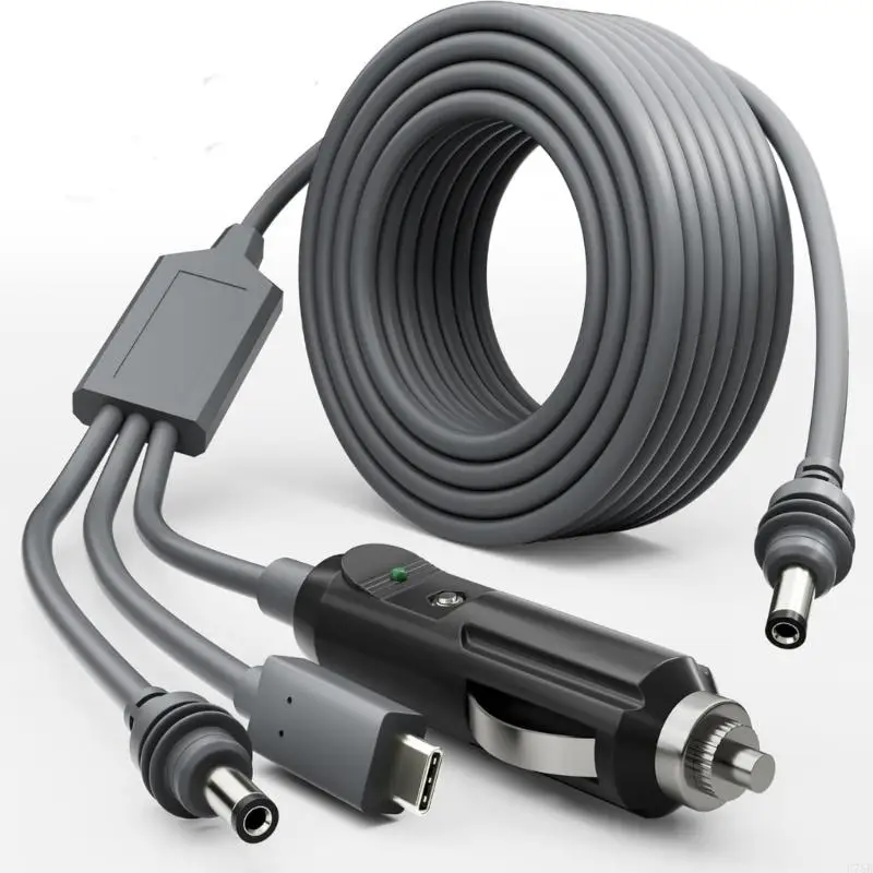 U75B 10ft Mini Power Cable 3 in 1 USB C Car DCDC Cable for Charging Requirements