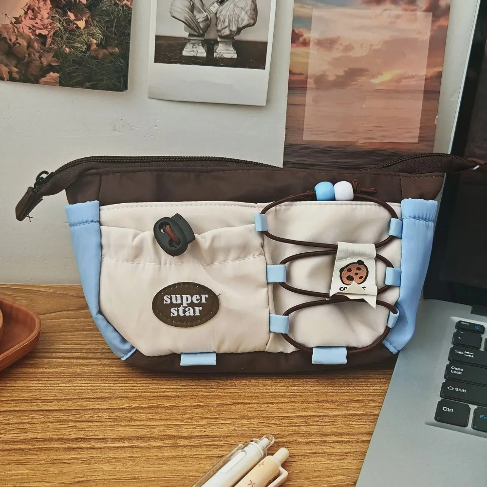 Fashion Exaggerated Stationery Case Adjustable Office Supplies Pencil Pouch Unisex Signature Makeup Storage Bag Student Writing