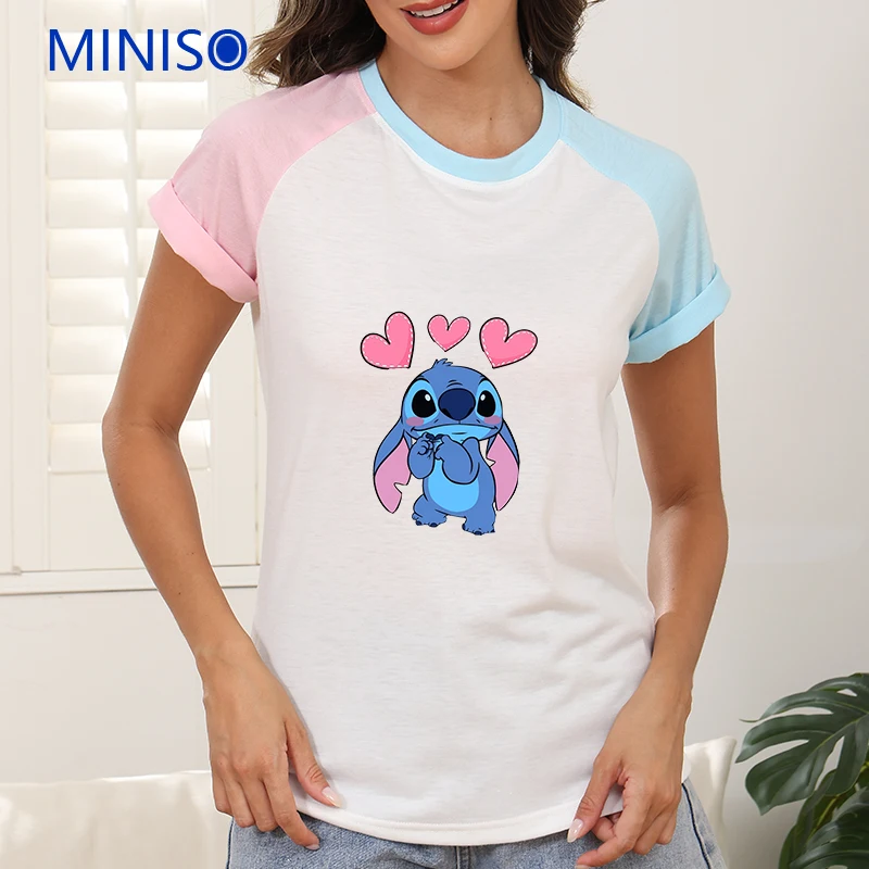 

New Clothing Disney Mickey Mouse Cartoon Print Women Short Sleeve T-Shirt Cute Casual And Comfortable Style In Summer