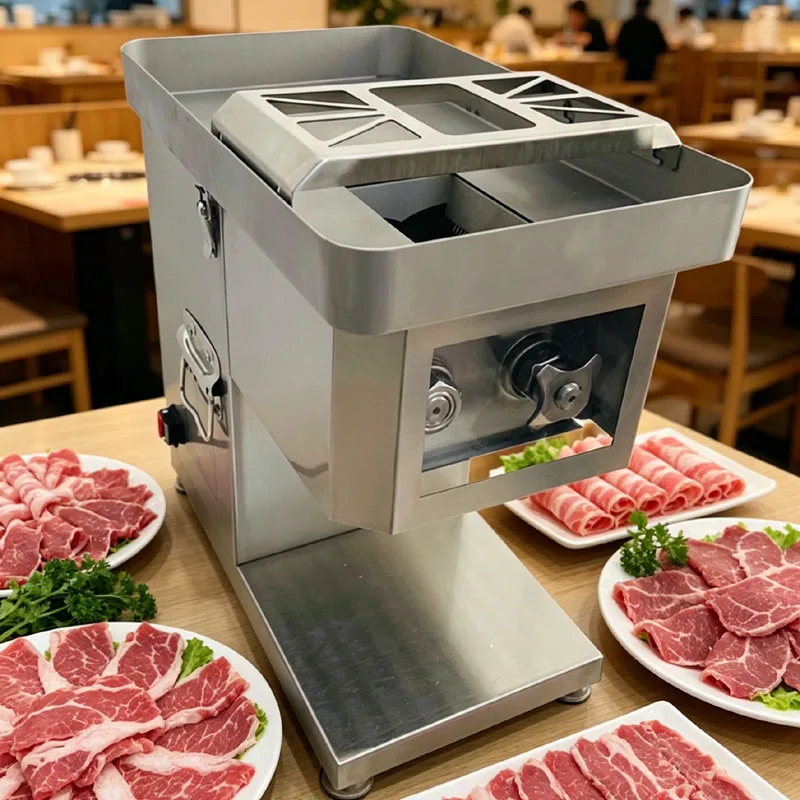 Meat Slicer Commercial Meat Cutter Stainless Steel Meat Slicing Machine Meat Shredded Diced machine 110V 220V