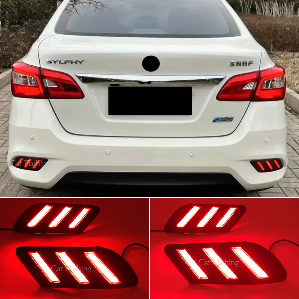 

For Nissan's 16-21 classic Sylphy rear bumper light modification, brake light warning light, LED navigation light