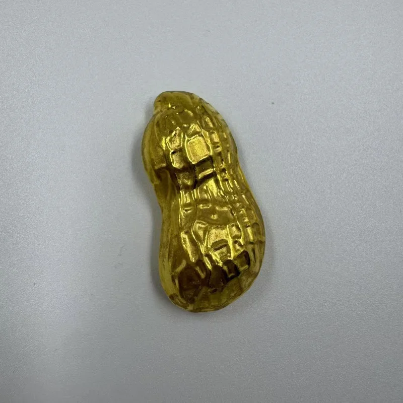 , Pure Copper Gilt, Made in Qianlong Era of the Qing Dynasty, Peanut-Shaped Gold Ingot, Randomly Shipped, Craft Or