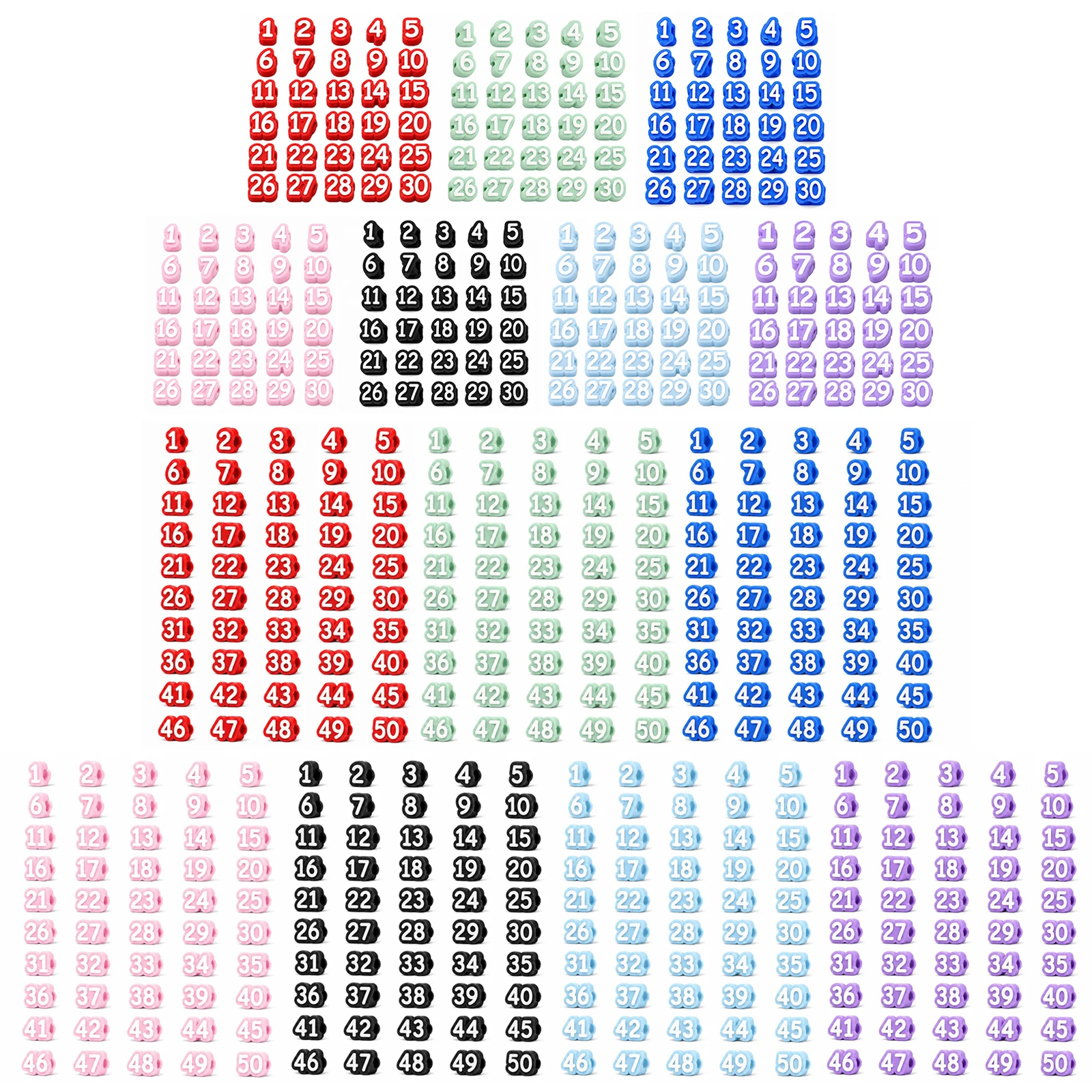 20 Pcs Numbered Pencil Toppers 1-20 Reusable Classroom Pencil Labels for Teachers Pencil Tracking Ma