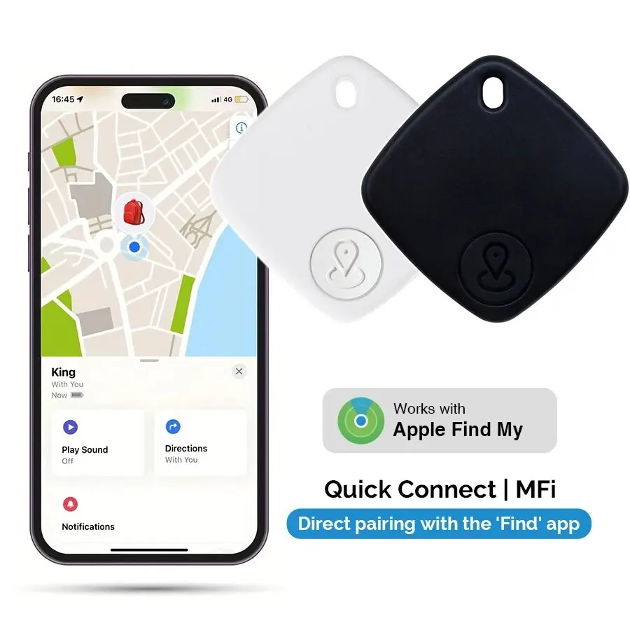Smart Bluetooth GPS Tracker Portable Locator Long Distance Pinpoint Location Customized Tag Kids Pet Tracker For iOS Find My APP