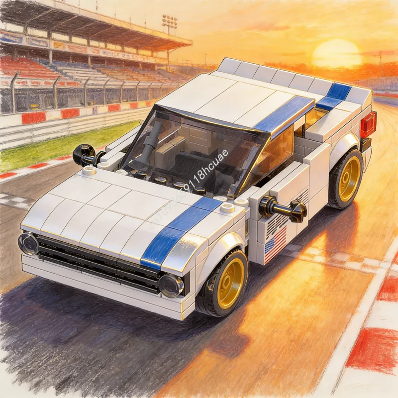 224 個 MOC フォード エスコート ラリー カー シティ チャンピオンズ モデル ビルディング ブロック 建設 クリスマス ギフト 教育玩具 ブリック キッズ