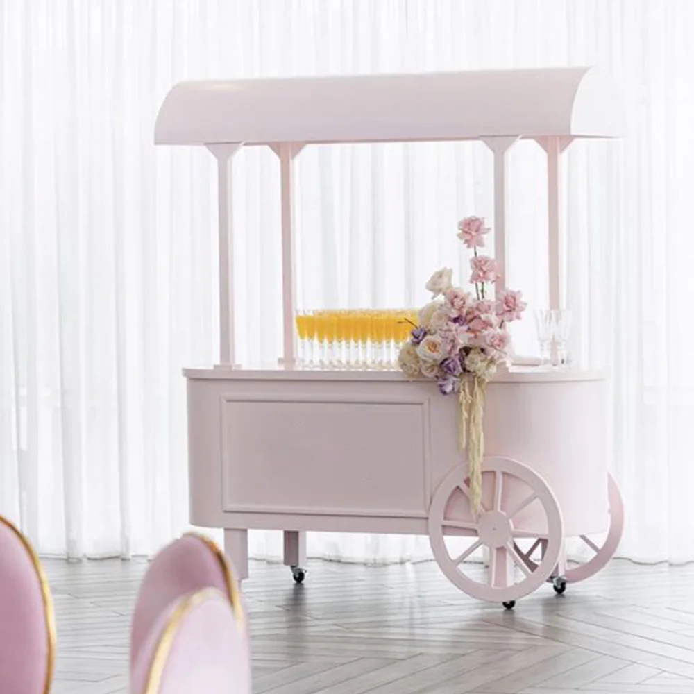 R*-Ice Cream Cart Food Trailer Fast Food Snack Food Multi-Scene Event Wheels & Custom Fiberglass Wedding Mobile Candy view 2