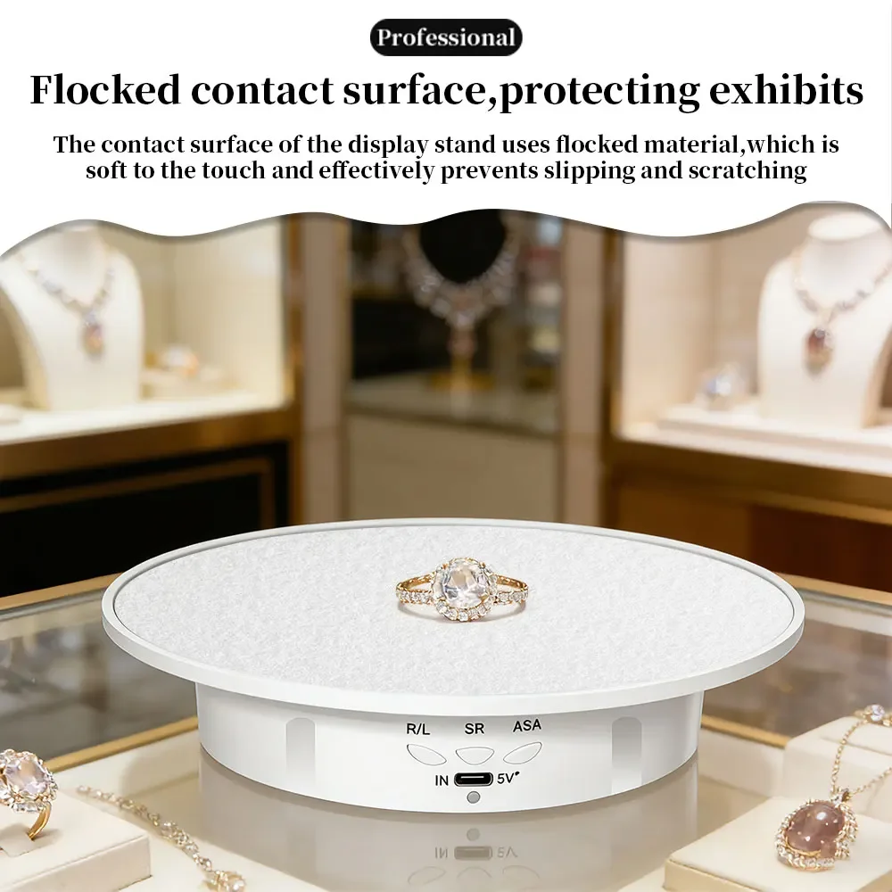 200mm 3 Speeds Photography Rotating Display Stand 360 Electric Rotating Product Display Turntable For Video Shooting