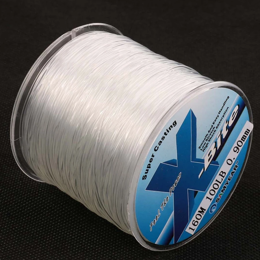 Melhor qualidade 160m 100lb náilon monofilamento linha de pesca japão material claro fishline para a pesca da carpa fio de pesca de água salgada