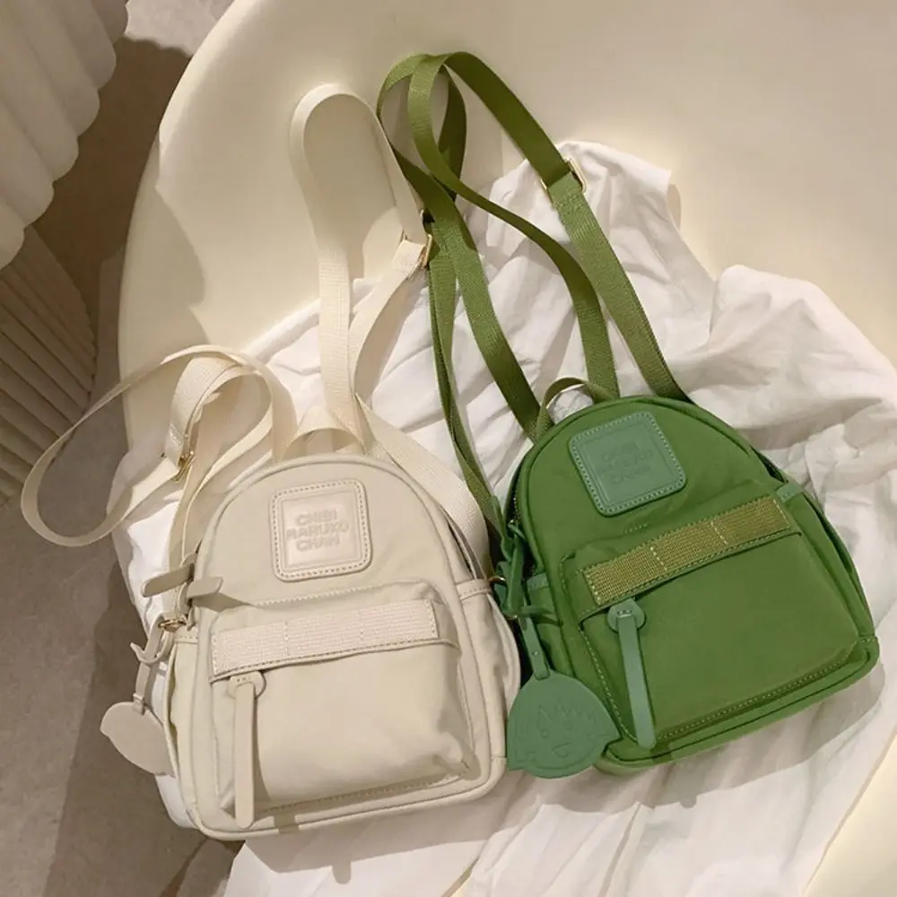 Leisure Time Solid Color School Bags Canvas Mini Backpack Bags Travel Backpack Student