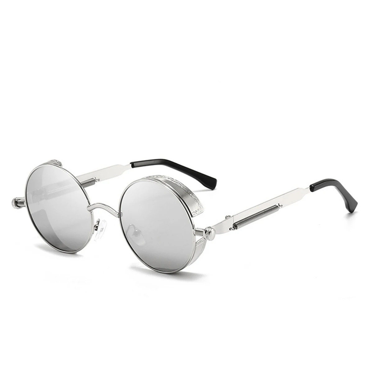 Retro-Punk-Sonnenbrille, runde, reflektierende Sonnenbrille für Männer und Frauen – Detail 11