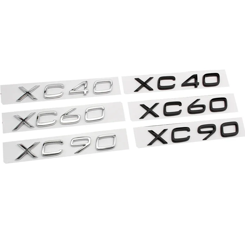 Car 3D ABS Chrome Decal Sticker For Volvo XC40 XC60 XC90 Car Rear Trunk Letters Logo Replace Badge Emblem Stickers Accessories