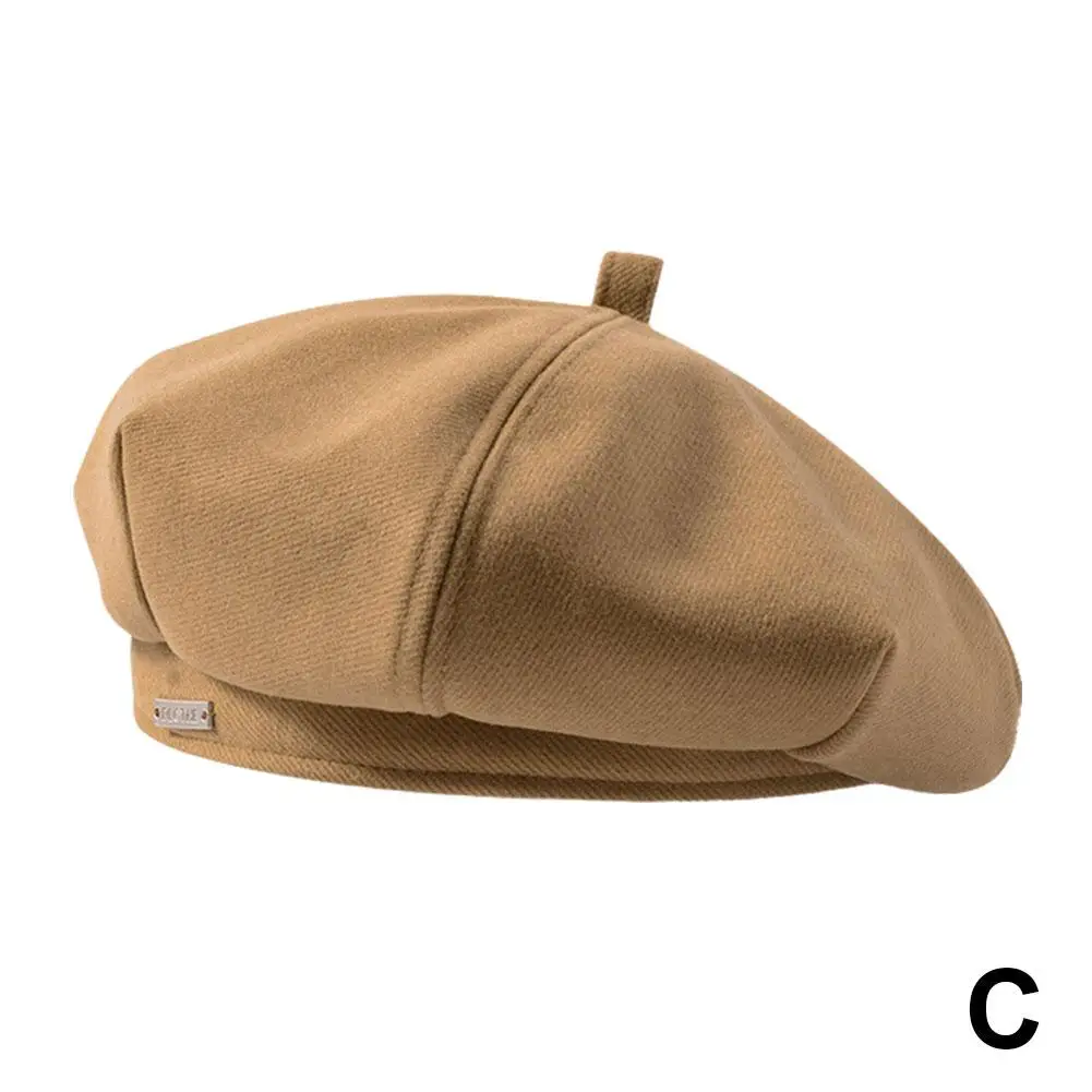 Retro Women's Beret Hat Solid Color Painter Style Elegant And Fashion Winter Berets Retro Fashionable Accessory D4A2 image 6