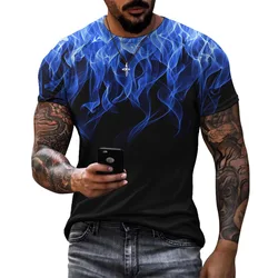 Summer 3D Print Men's T-Shirt Fashion Round Neck Short Sleeve Street Style Tshirts Casual Top XS-5XL