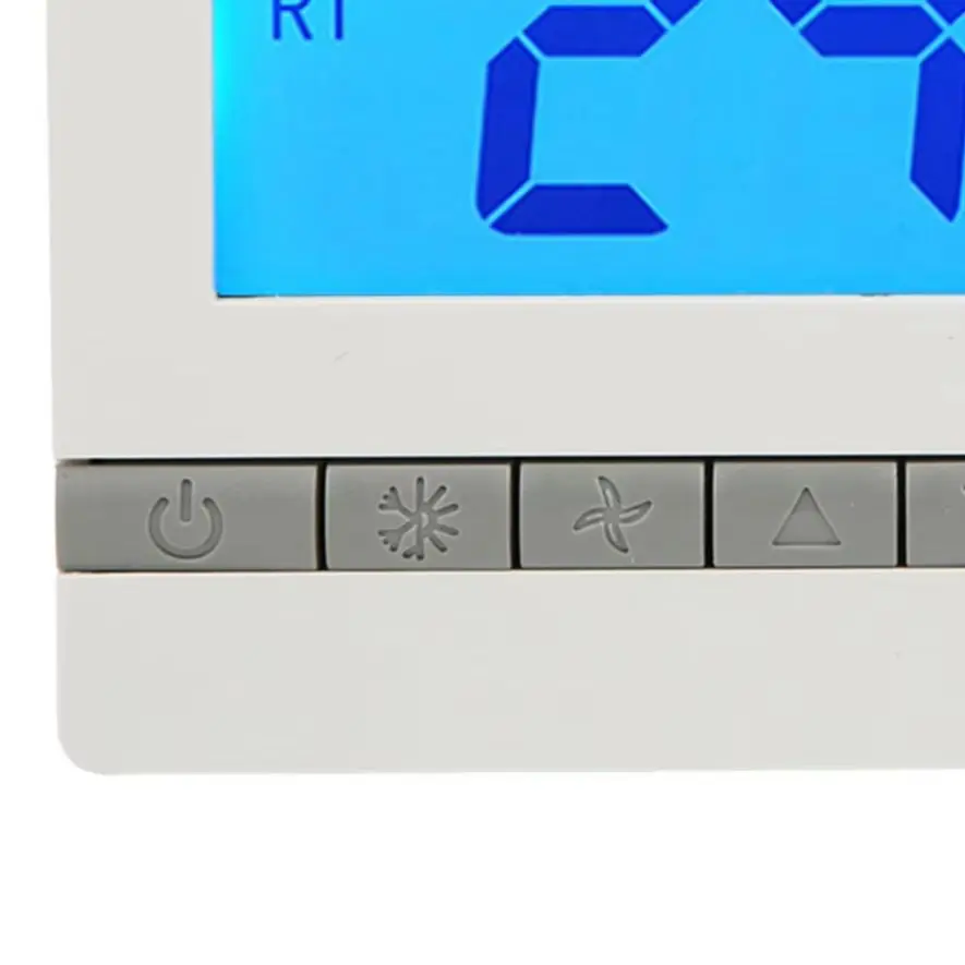 LCD Thermostat For Fan Coil Unit With Remote Control, Central AC Temperature Controller Switch, High Precision Sensor