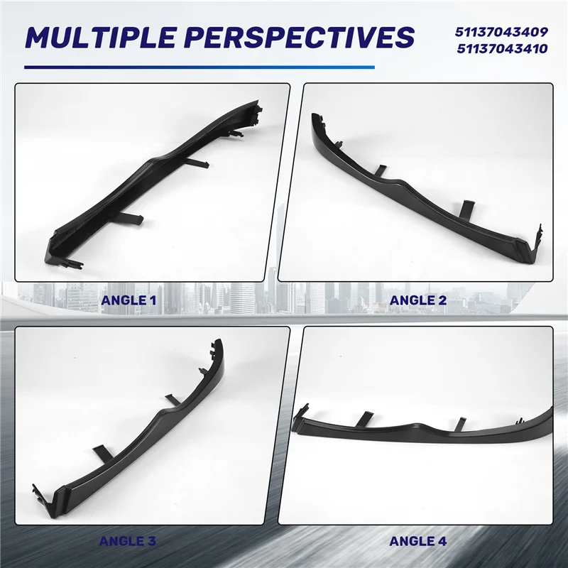 

AC34-Car Front Under Headlight Molding Cover Trim Fit For -BMW E46 330I 330Xi 325I 325Xi 2001 - 2005 51137043409 51137043410