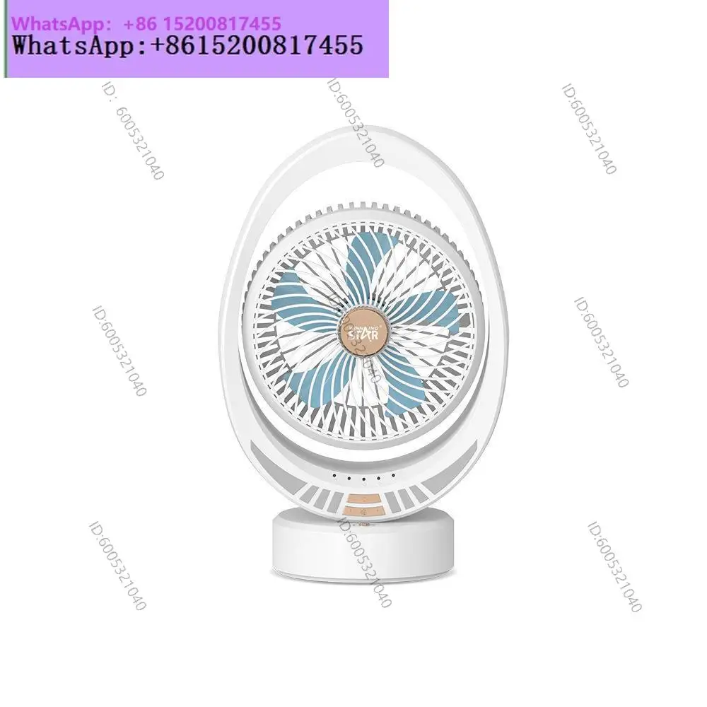 1PCS      Winningstar foreign trade small 8 inch easy to carry TYPE-C US  B interface electric fan rechargeable desk fan
