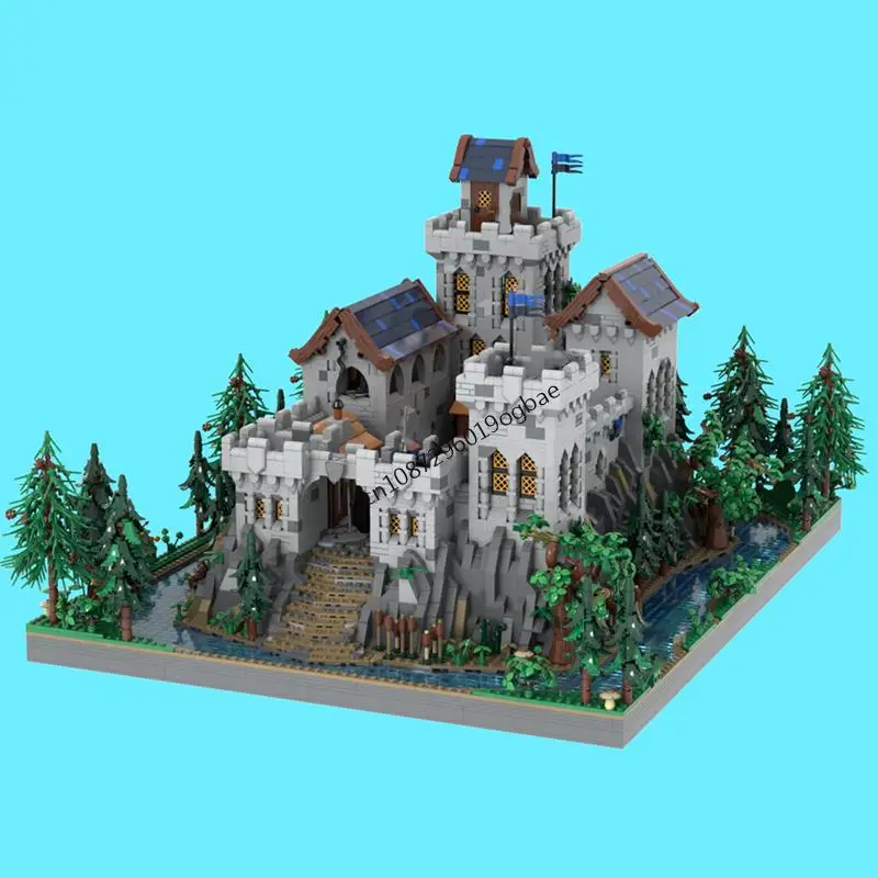 

Новинка, 10003 шт., Moc, европейский средневековый вид на улицу, черный замок Сокол, модель Diy, головоломка на заказ, креативные идеи, детские игрушки, подарки на день рождения