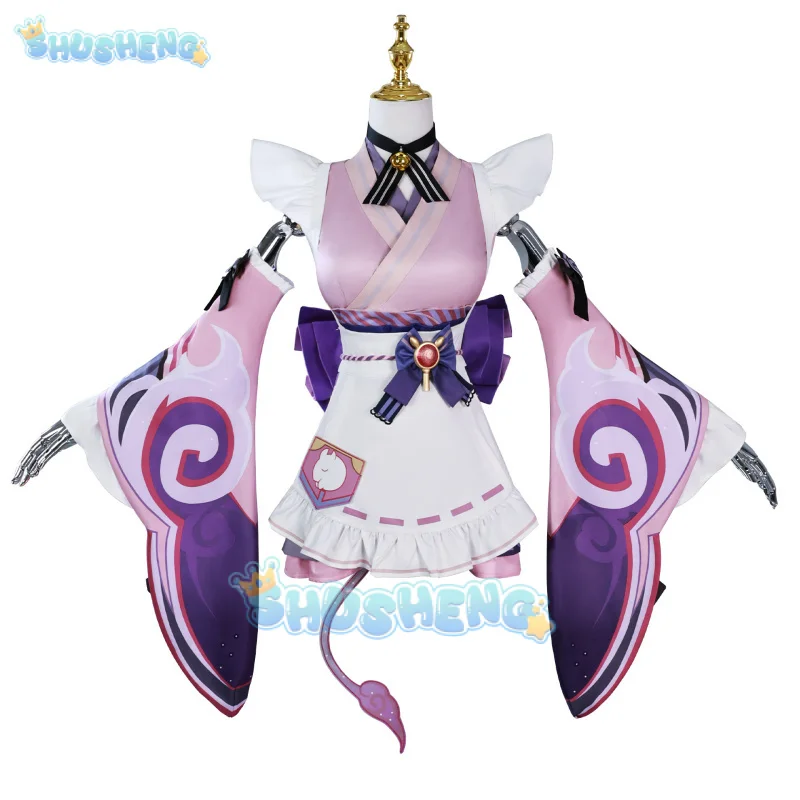 Genshin impacto yummatuki mizuki cosplay traje peruca avental headwear brincos jogo uniforme natlan festa de halloween para meninas femininas