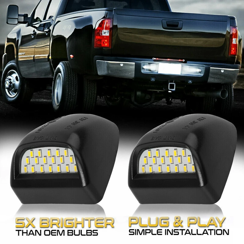 

License Plate Light Tag Lamp Assembly for Chevy Silverado 1500 2500 3500 Suburban Tahoe GMC Sierra Yukon XL for Escalade ,6000k