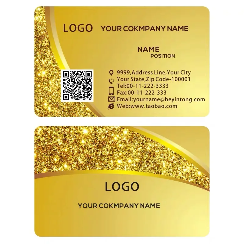 PVC Business Card Custom Photo Numbered Logo Printing ID Cards Waterproof Glossy Matte Pearl Frosted Double-sided 85*54mm 200pcs