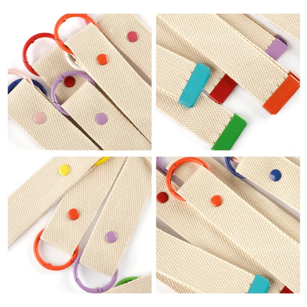 Cotton Webbing Strap Colorful Ribbon Rope Keychain Versatile Simple Keychain Lanyard Durable INS DIY Canva Strap Unisex