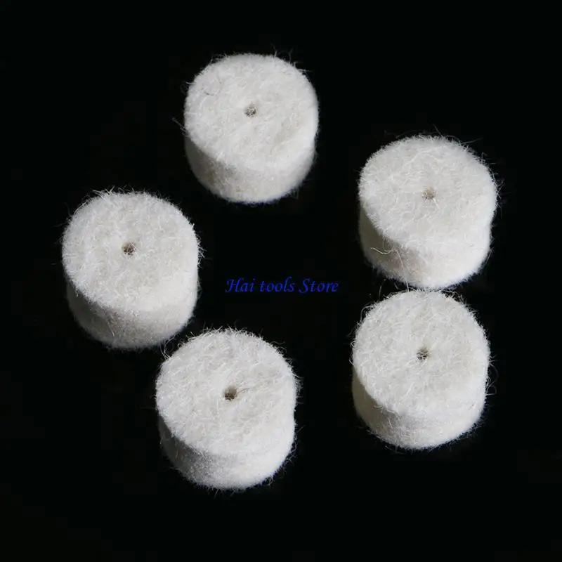 

X37E 100Pcs Wool Felt Polishing Buffing Pad 13mm + 2 Shank For Grinding Wheel