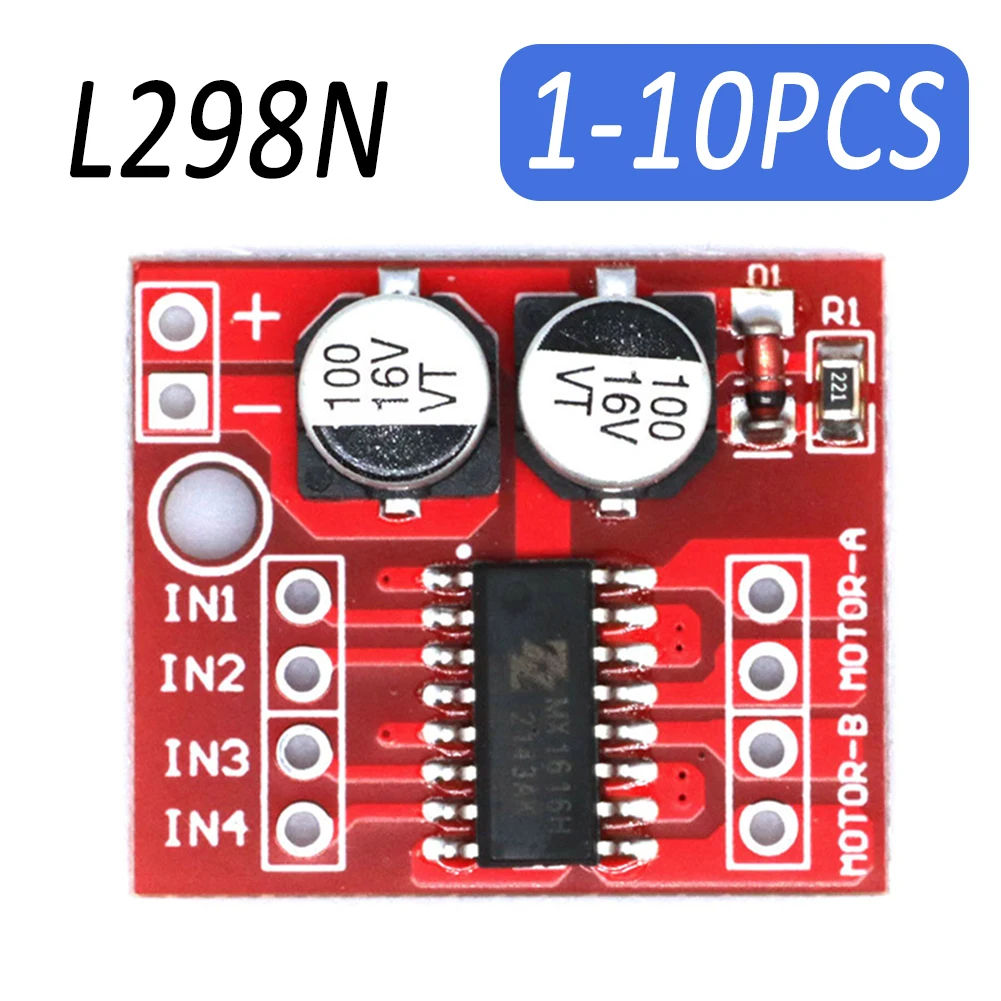 L298N 1-10Pcs DC Motor Driver Module Stepper Motor Smart Car Robot Breadboard Peltier High Power L298 DC Motor Driver for Arduin