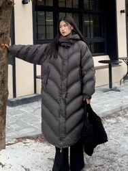 Winter Coat Female Women's Down Jacket 2024 New Thickened Windproof Warm Outerwears Fashion High Street Long Women's Parker