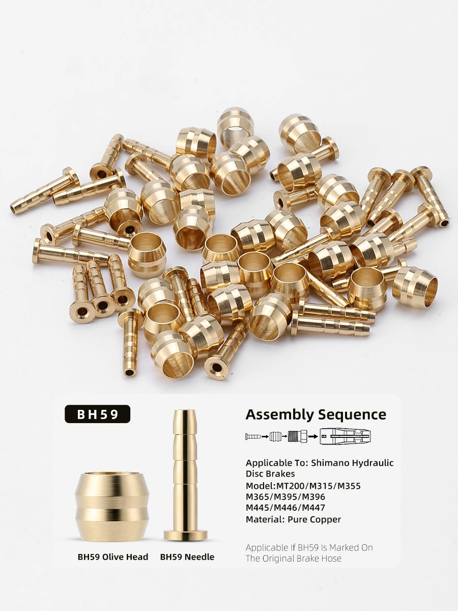 AliExpress West Biking WEST BIKING Mountain Bike oil needle Brake olive head For SHIMANO DEORE BH90 BH59 SRAM MAGURA oil brake hose Connecting Insert