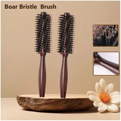 Boar Bristle Hair Brush Natural Wooden Wave Brush for Women Straighten Brush Wood Hair brush  Hair Comb Handle Hairdressing Tool