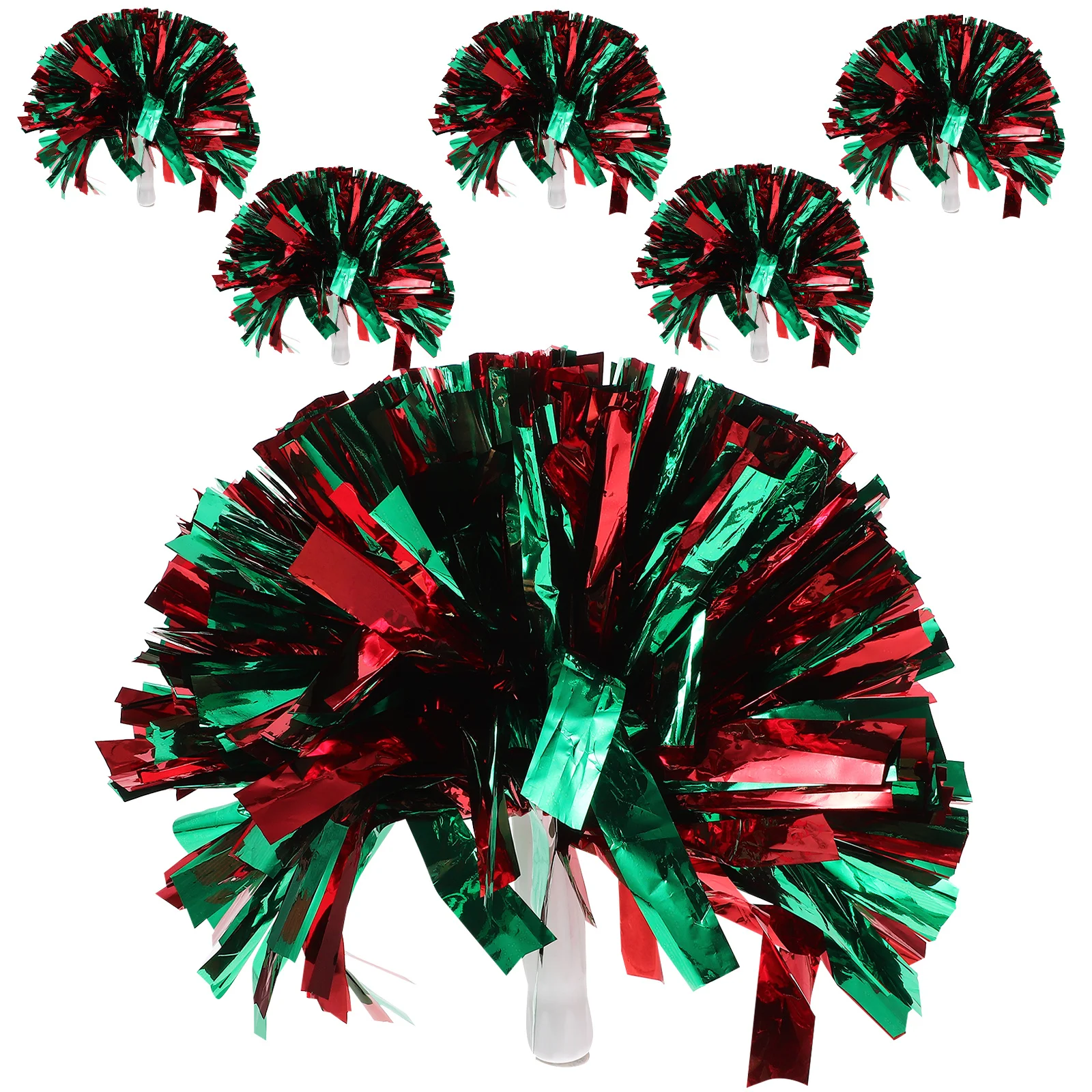 

6Pcs Cheerleading Pom Poms Hand Flowers Vibrant Reusable Lightweight for Dance Sports Competition Party Fundraiser Youth Team
