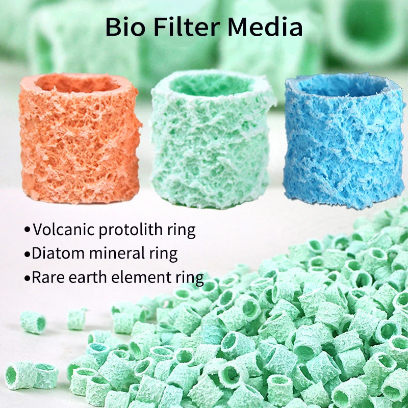 1L/Bag Aquarium Filter Media Porous Ceramic Filter Ring Bio Fish Tank Filter Nano Mineral Filter Ring Aquarium Filter Accessory