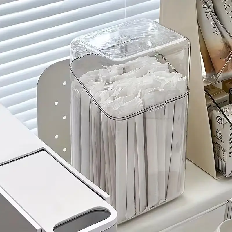 

1 шт. Прозрачный держатель для ручек большой вместимости, откидная крышка с защелкой, безопасный дизайн с закругленными углами, настольный органайзер для канцелярских принадлежностей