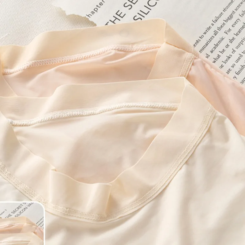 5PCS Teens Girls Thin Breathable Briefs Summer Cool Kids Seamless Antibacterial Panties 8+y Young Children Solid Daily Underwear