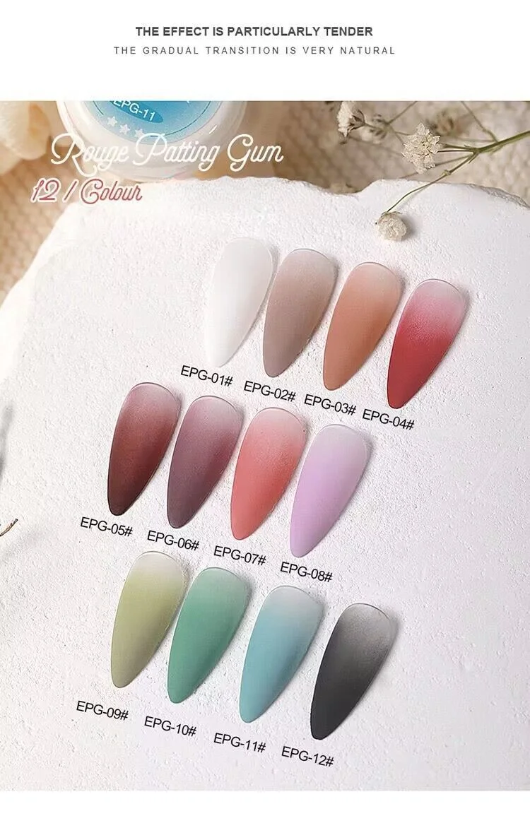 12 Kleur Mooie Pat Verf Lijm Nagelgel Effen Kleur Nagellak Gel Geen Was Hoge Verzadiging Nail Art Top Coat Uv Gel Nagellijm