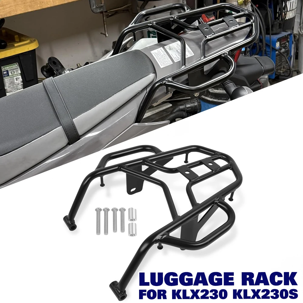 

For Kawasaki KLX230 KLX 230 KLX230S 2020-2024 2023 2022 Motorcycle Rear Seat Luggage Rack With Handle Grip Luggage Support Shelf